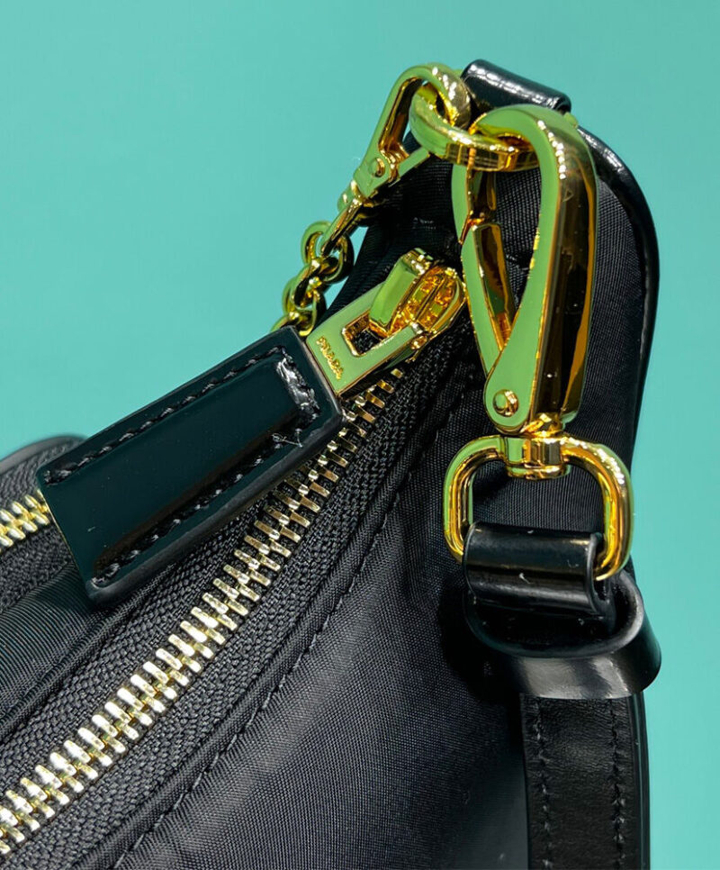 Prada Re-Nylon And Brushed Leather Mini-bag 1BC198 Black